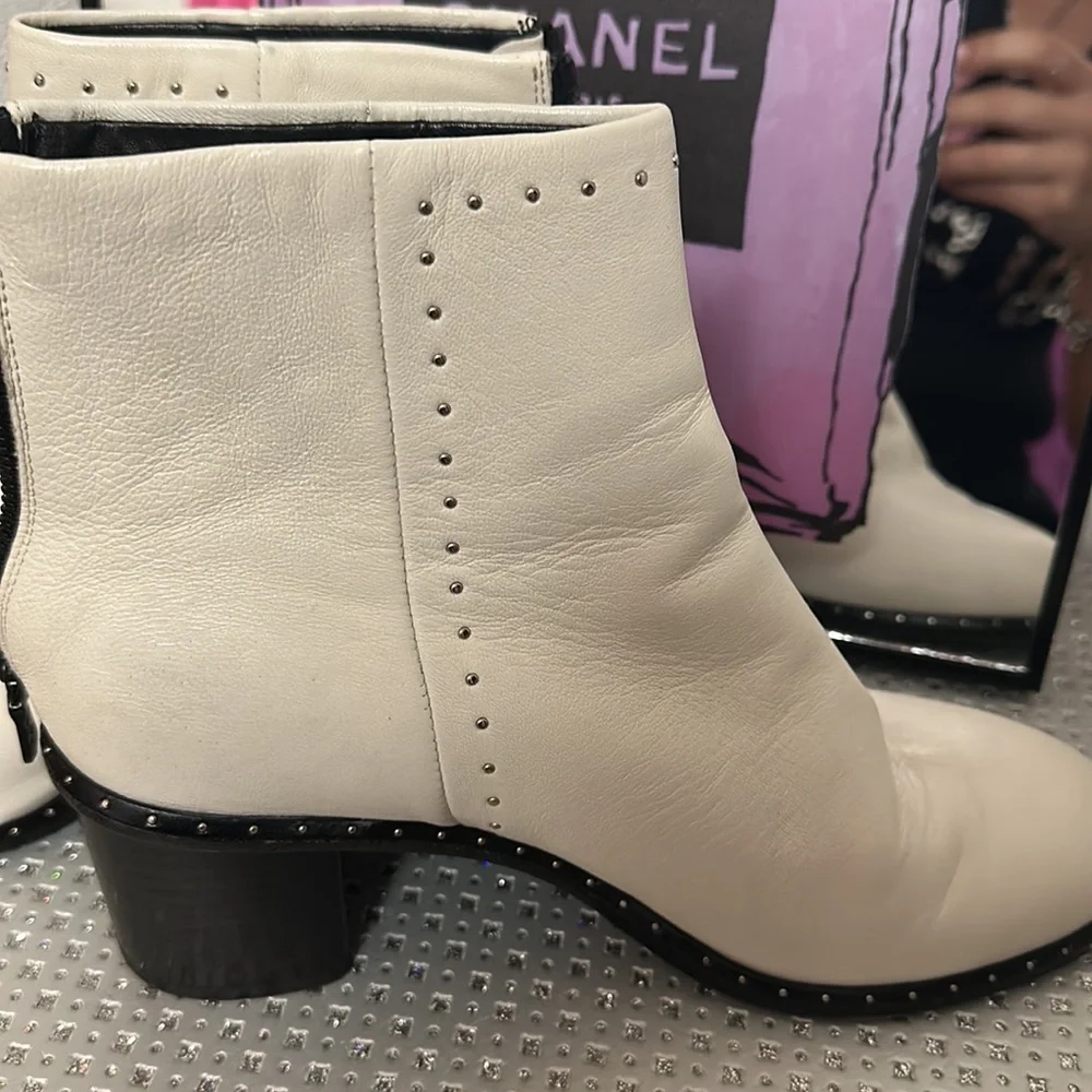 RAG & BONE Rover Leather Ankle Booties, Size 37.5 - Picture 8 of 8